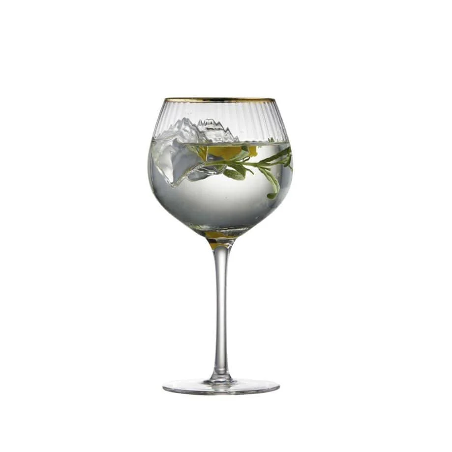 Palermo Gold Rounded Gin & Tonic Glasses 650ml, Set of 4 - Image 4