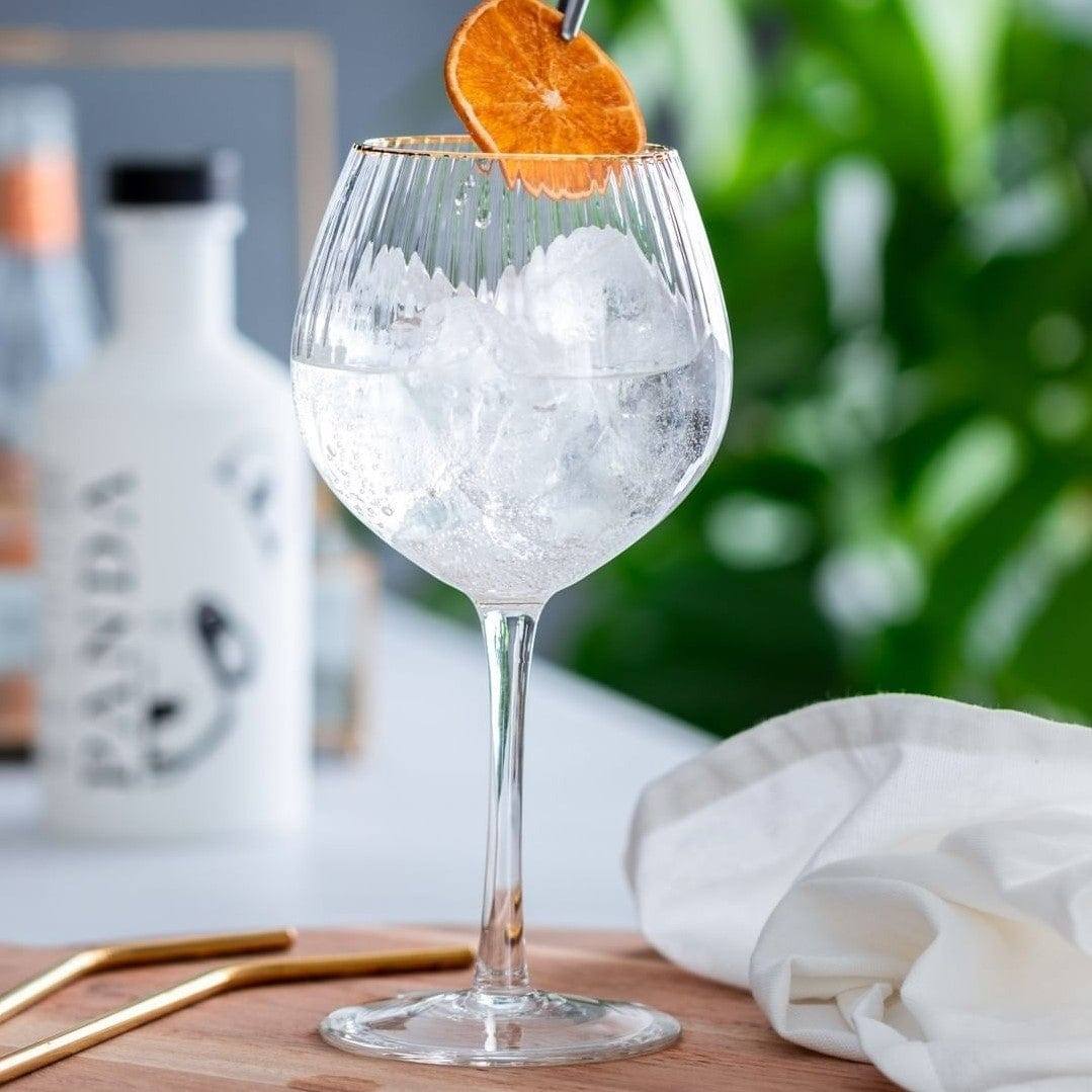 Palermo Gold Rounded Gin & Tonic Glasses 650ml, Set of 4 - Image 6