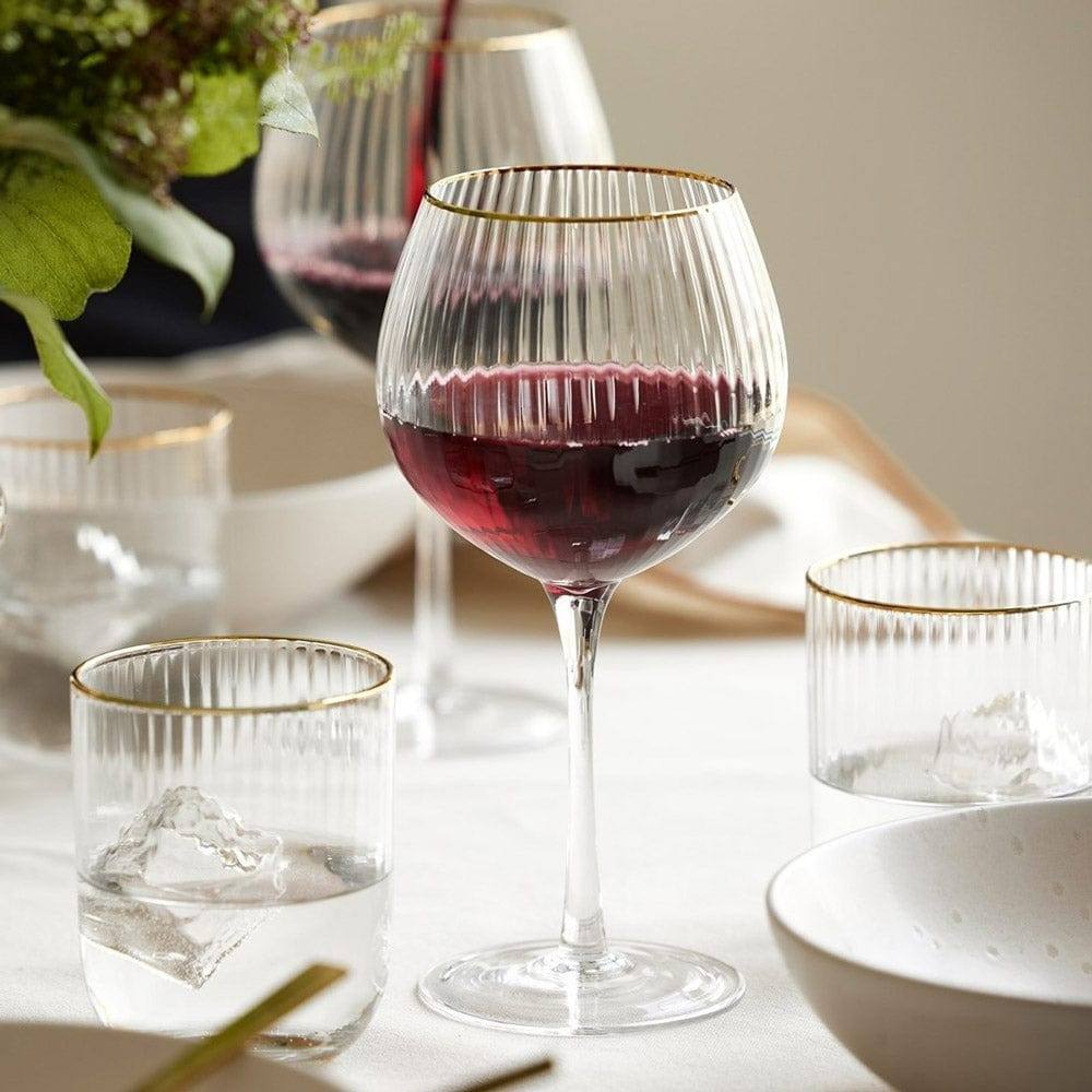 Palermo Gold Rounded Gin & Tonic Glasses 650ml, Set of 4 - Image 7