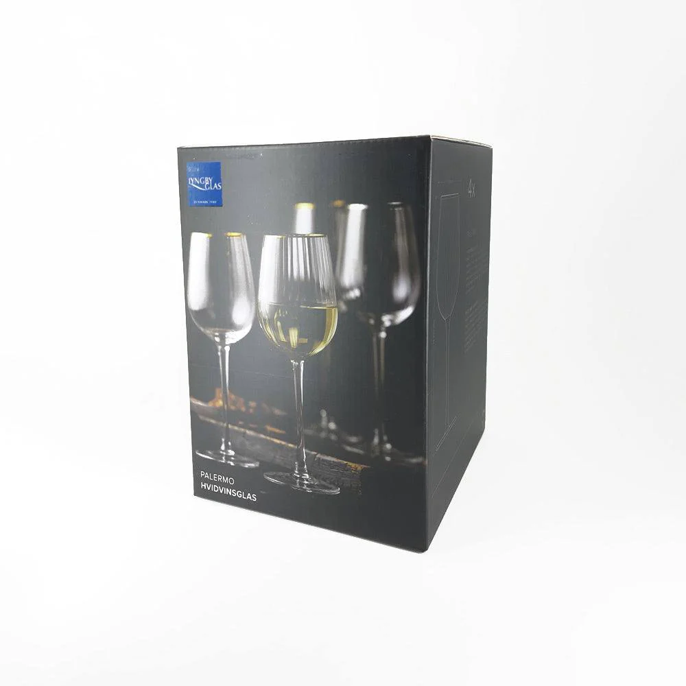 Palermo Gold White Wine Glasses 300ml, Set of 4 - Image 8