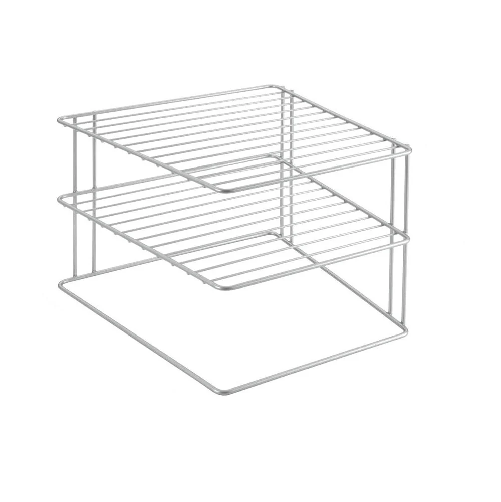 Palio 2-Tier Corner Shelf - Polytherm Silver - Image 4