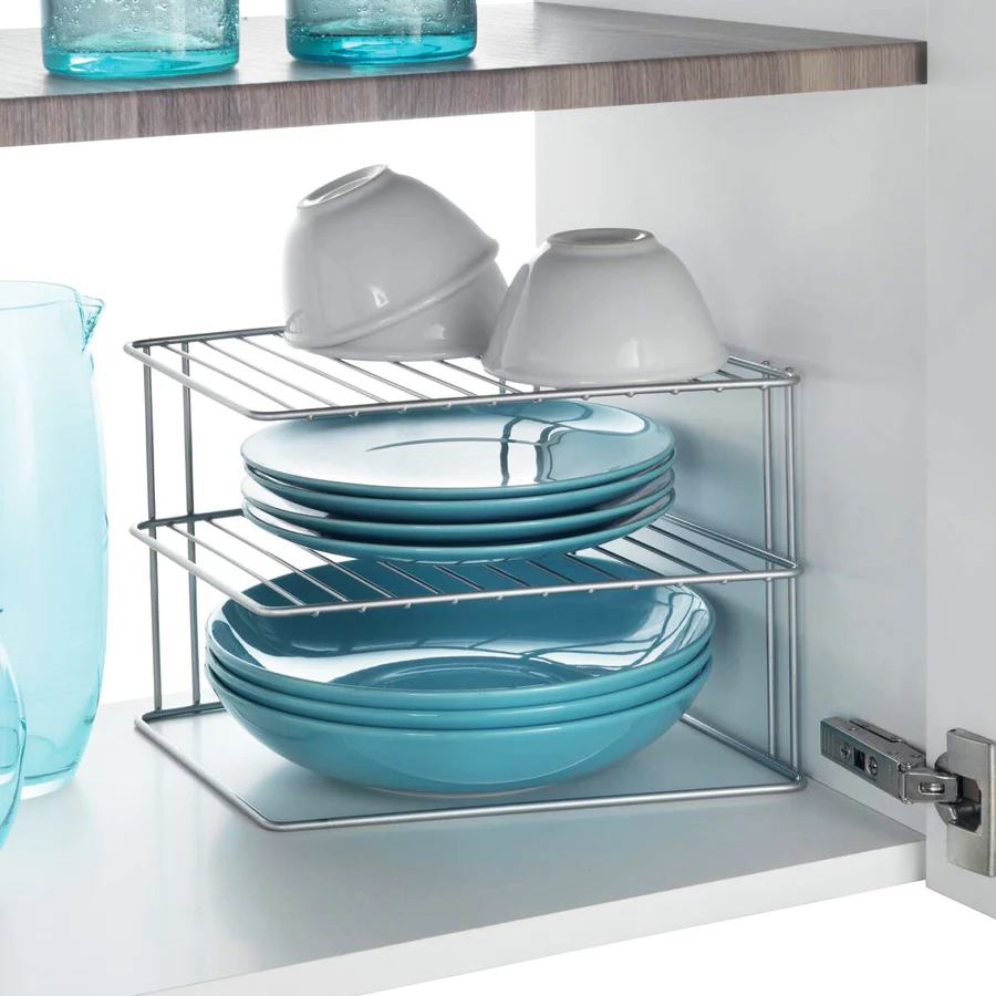 Palio 2-Tier Corner Shelf - Polytherm Silver - Image 6