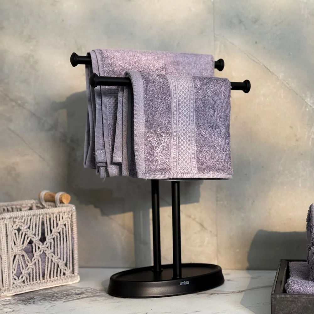 Palm Double Towel Tree - Black - Image 3