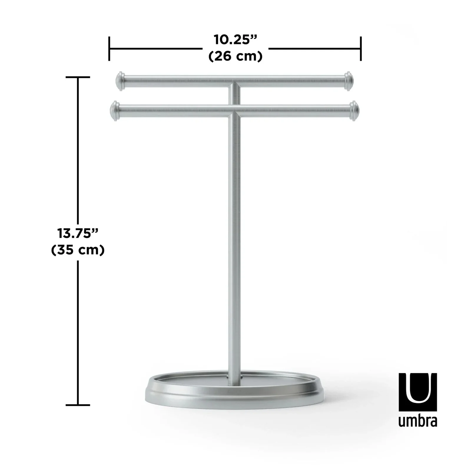 Palm Double Towel Tree - Nickel - Image 3