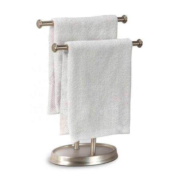 Palm Double Towel Tree - Nickel - Image 5