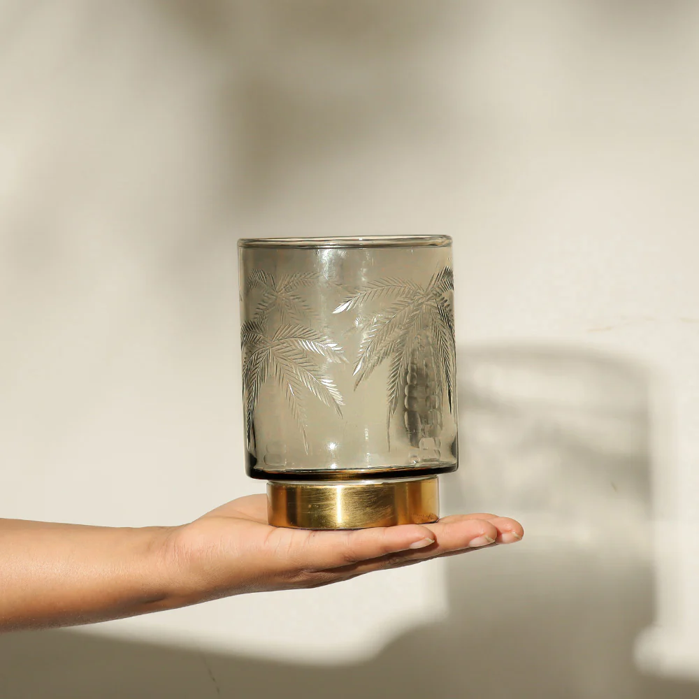 Palm Glass Hurricane - Smoke - Image 4