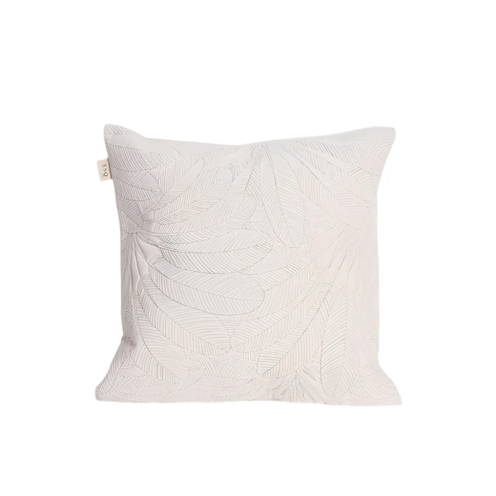 Palmer Quilted Cushion Cover 45x45cm - Ivory - Image 3