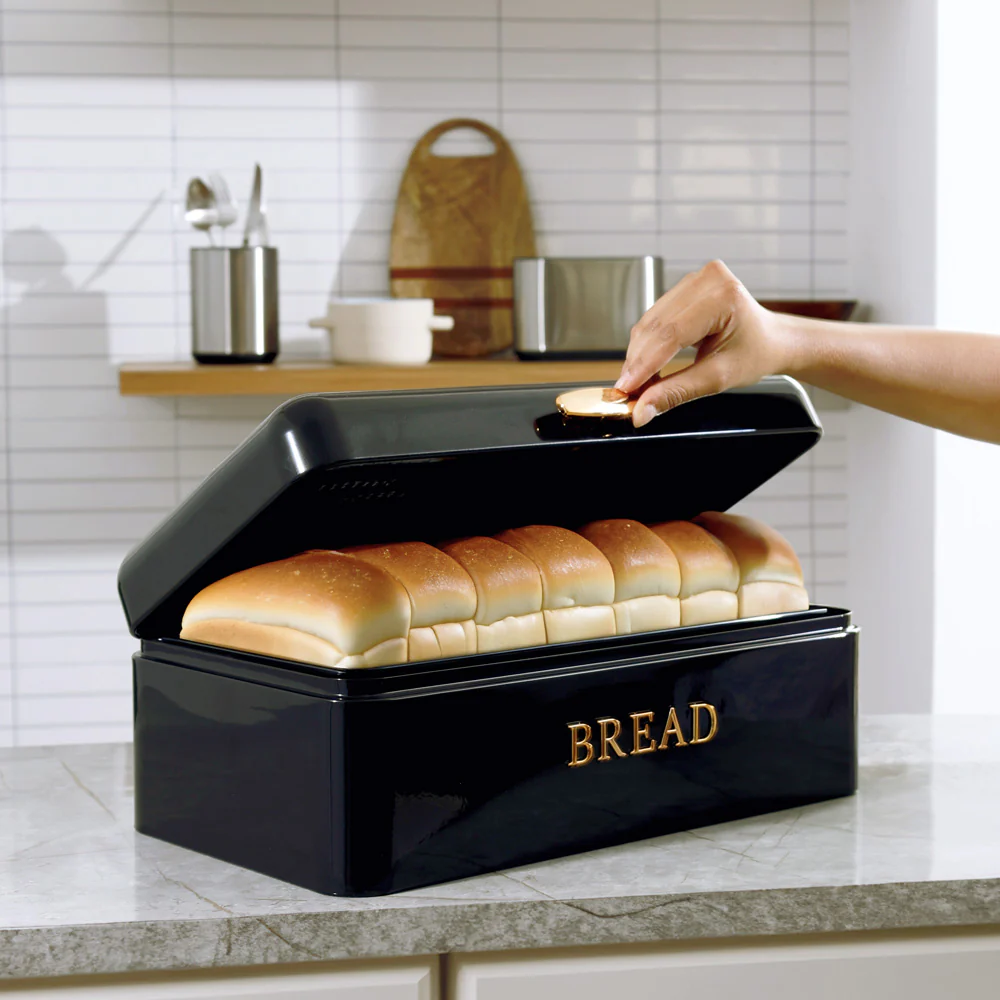 Pano Metal Bread Box - Black Copper - Image 3