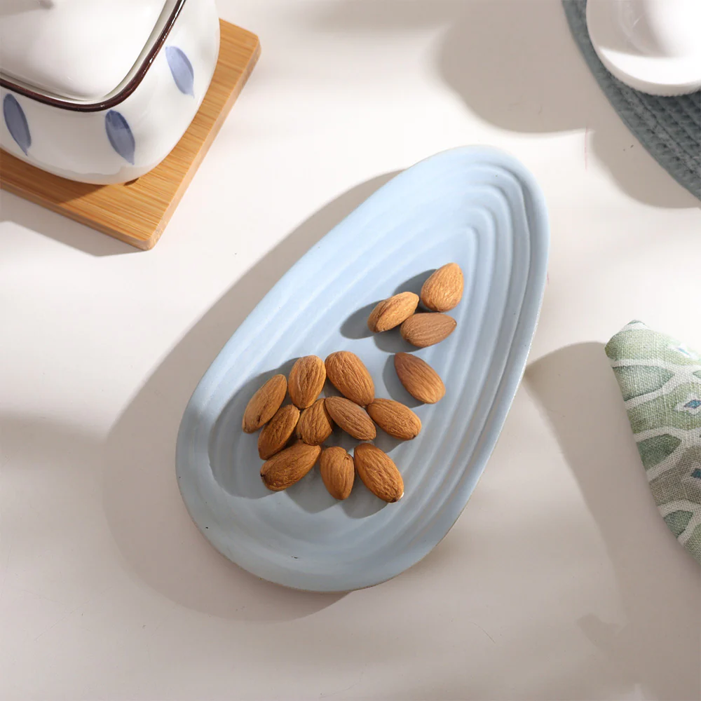 Paros Drop Serving Plate Small - Sky Blue - Image 2