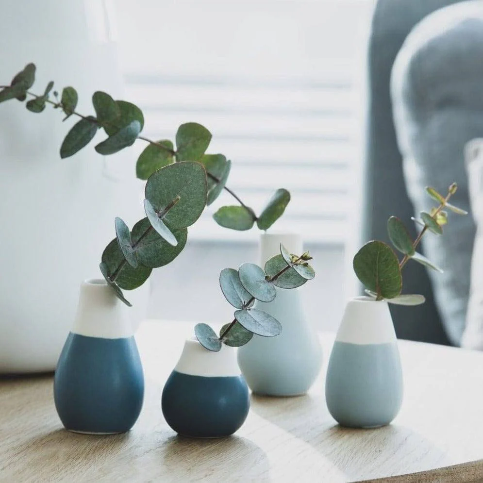 Pastel Mini Vases, Set of 4 - Blue