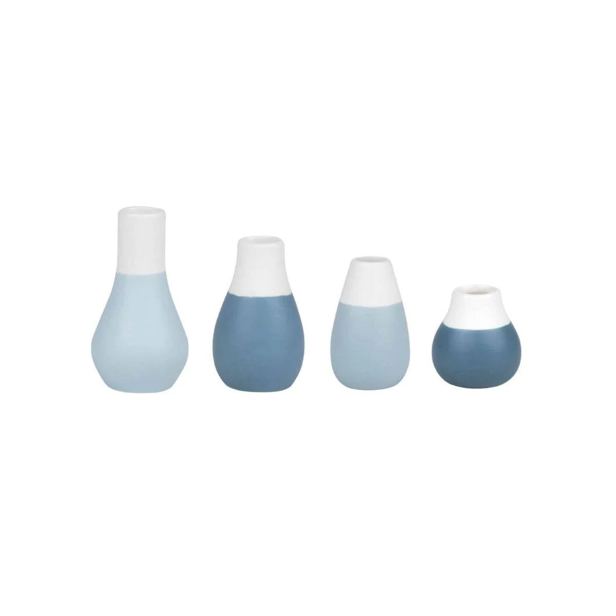 Pastel Mini Vases, Set of 4 - Blue - Image 3