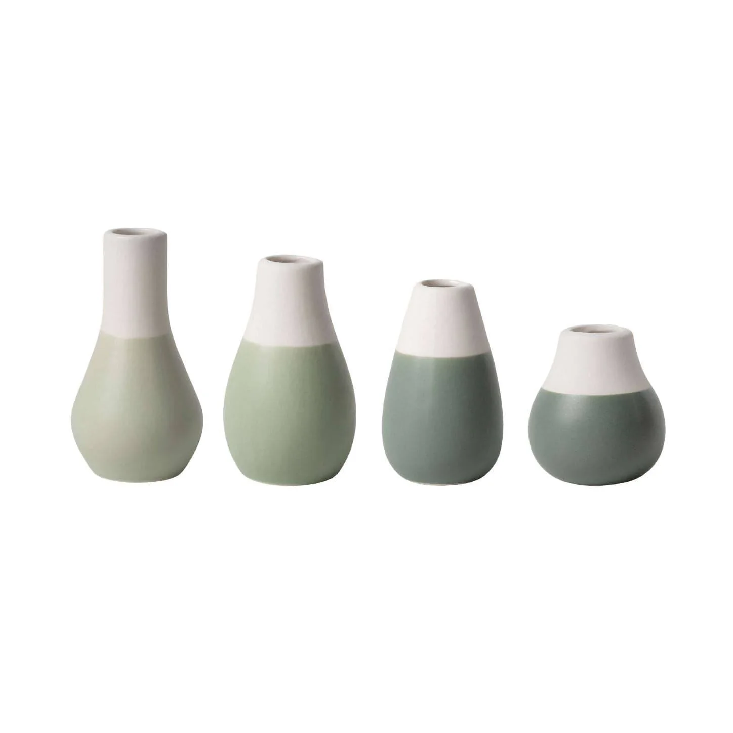 Pastel Mini Vases, Set of 4 - Green - Image 3