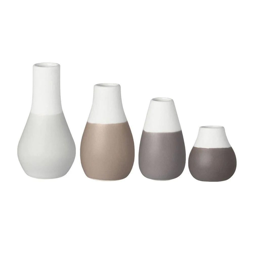 Pastel Mini Vases, Set of 4 - Grey - Image 3