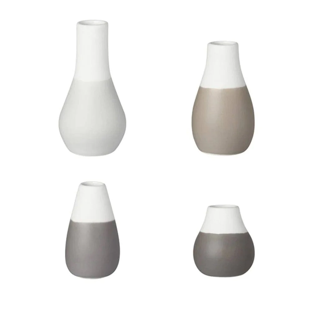 Pastel Mini Vases, Set of 4 - Grey - Image 4