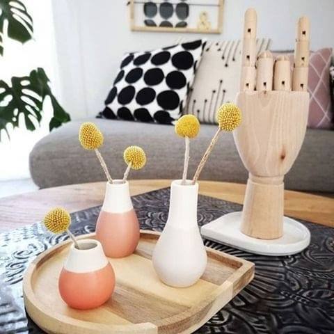 Pastel Mini Vases, Set of 4 - Pink - Image 3