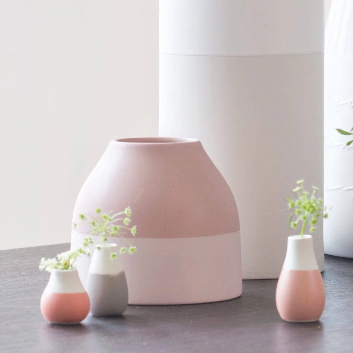Pastel Mini Vases, Set of 4 - Pink - Image 6