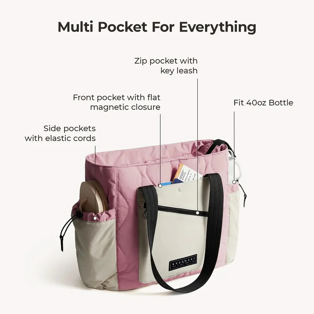Paz Laptop Tote Bag 23L - Pink - Image 6