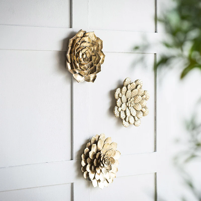 Pear Cacti Wall Accent Large - Gold - Image 2