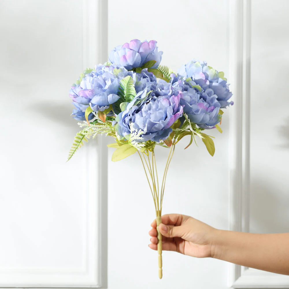 Peonies Faux Stem - Blue Sunset - Image 2