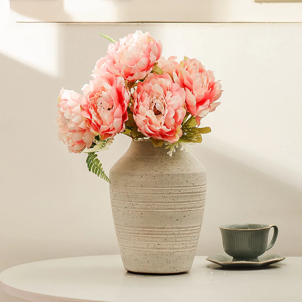 Peonies Faux Stem - Pink Sunrise - Image 5