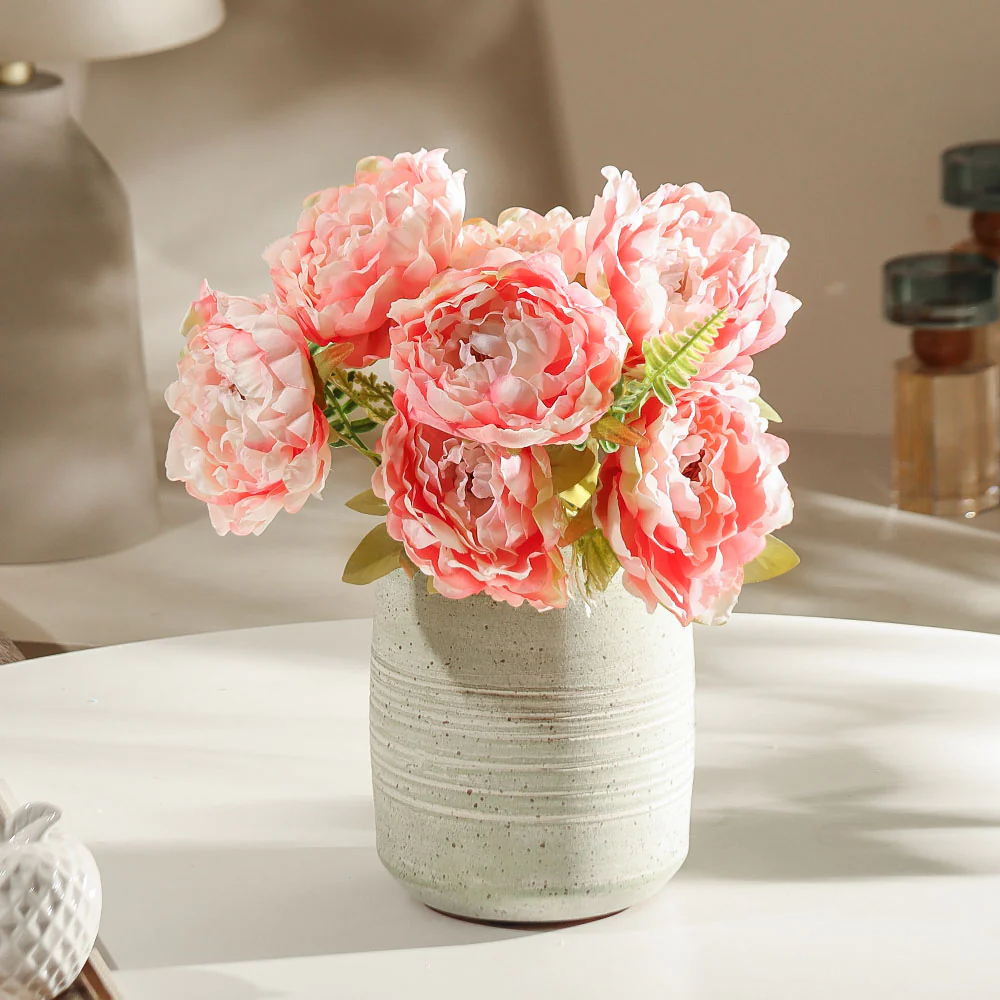 Peonies Faux Stem - Pink Sunrise - Image 6