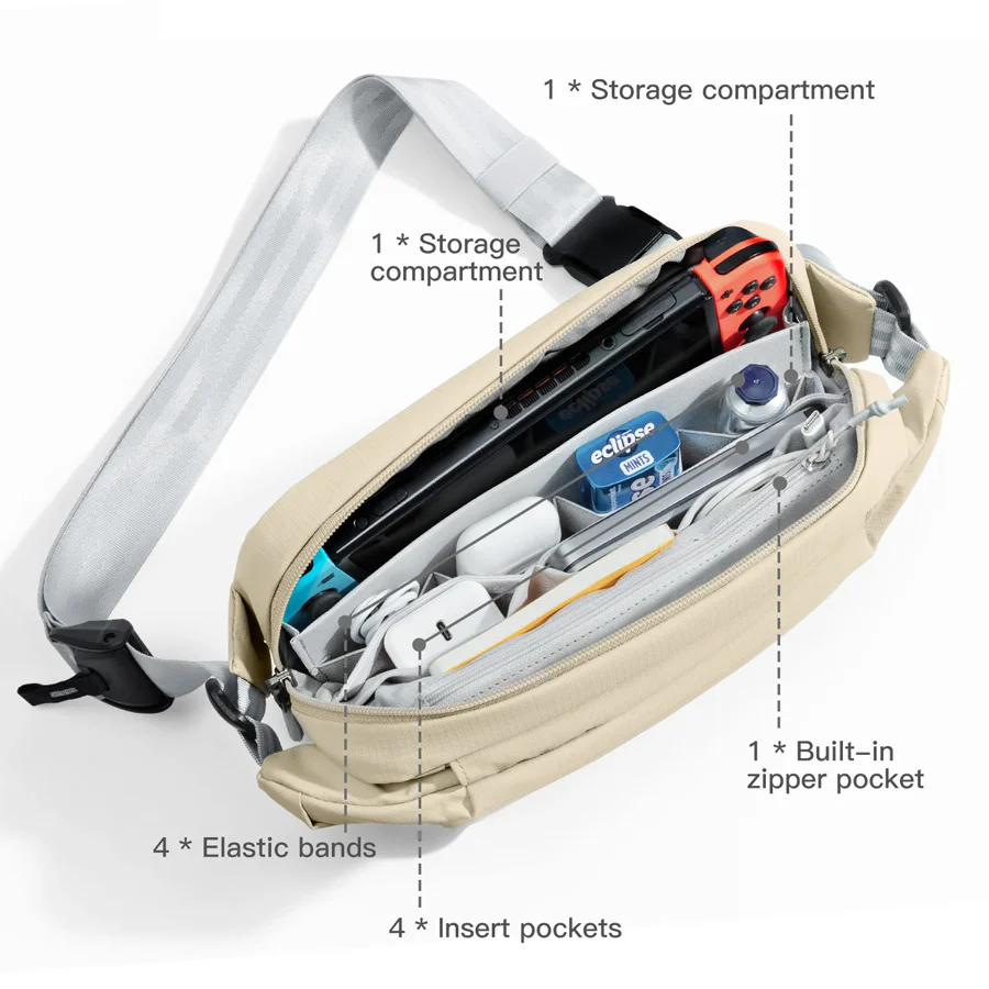Performance Sling Bag - Beige - Image 4
