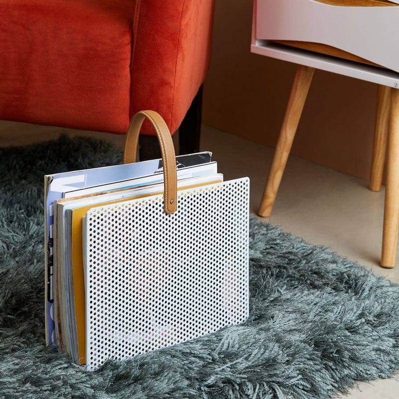 Mesh Magazine Rack - White