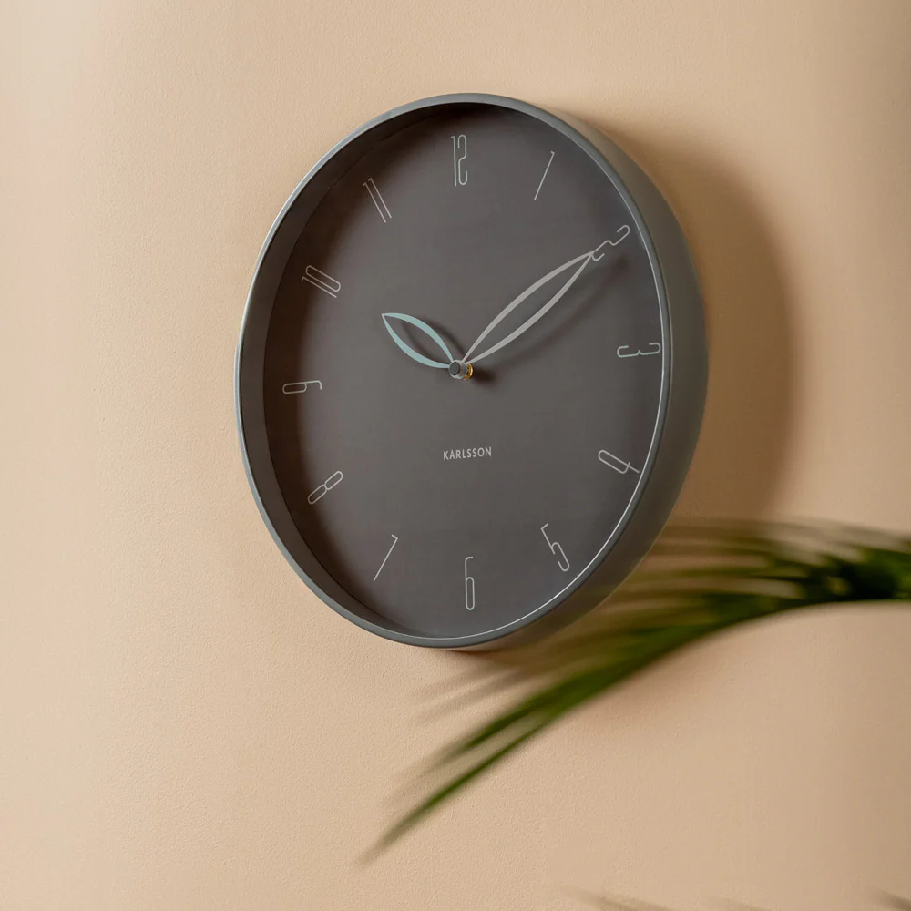 Petals Wall Clock 40cm - Dark Grey