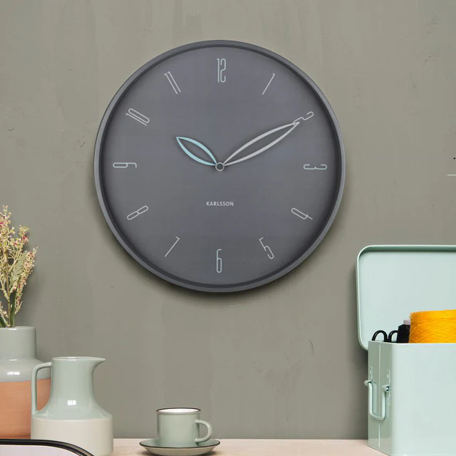 Petals Wall Clock 40cm - Dark Grey - Image 2