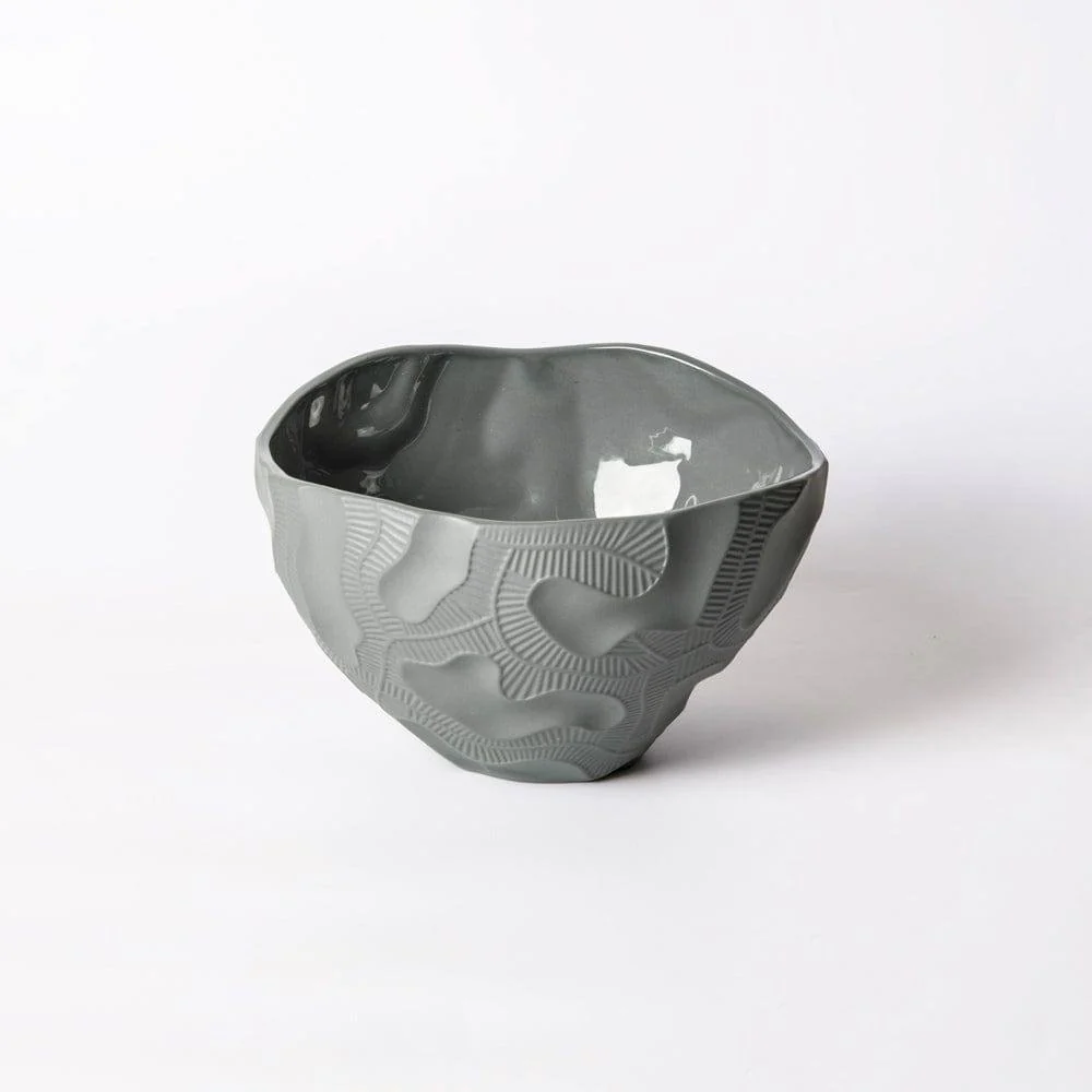 Petra Textured Bowl - Grey - Image 3