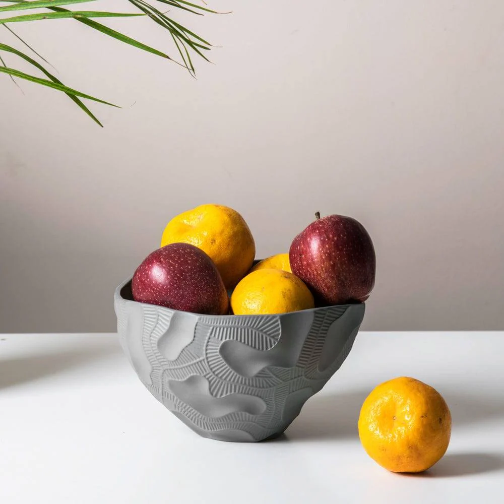 Petra Textured Bowl - Grey - Image 4