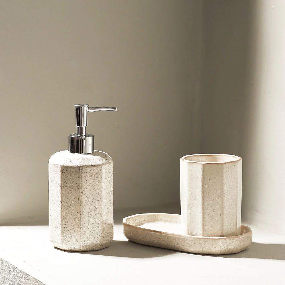 Pierre 3-piece Bathroom Set - Cream - Image 2