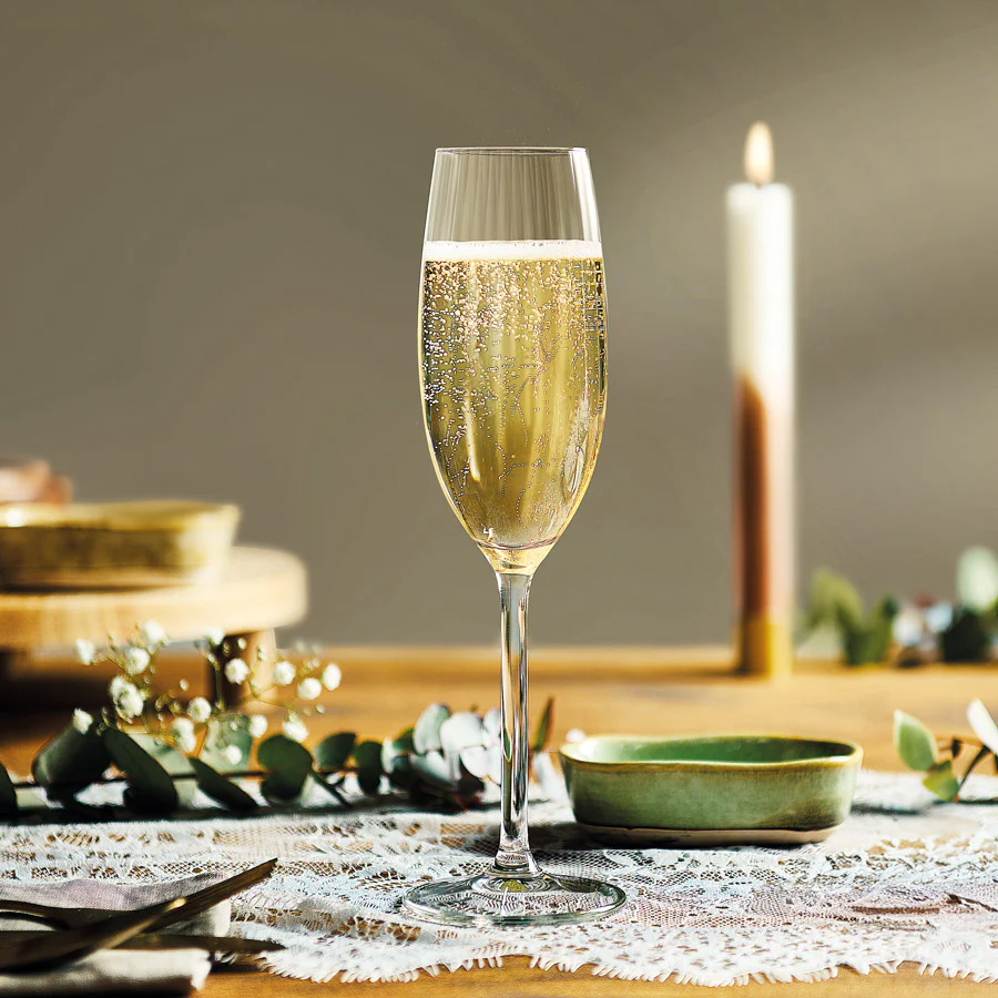 Plisse Champagne Glasses 210ml, Set of 4 - Image 2