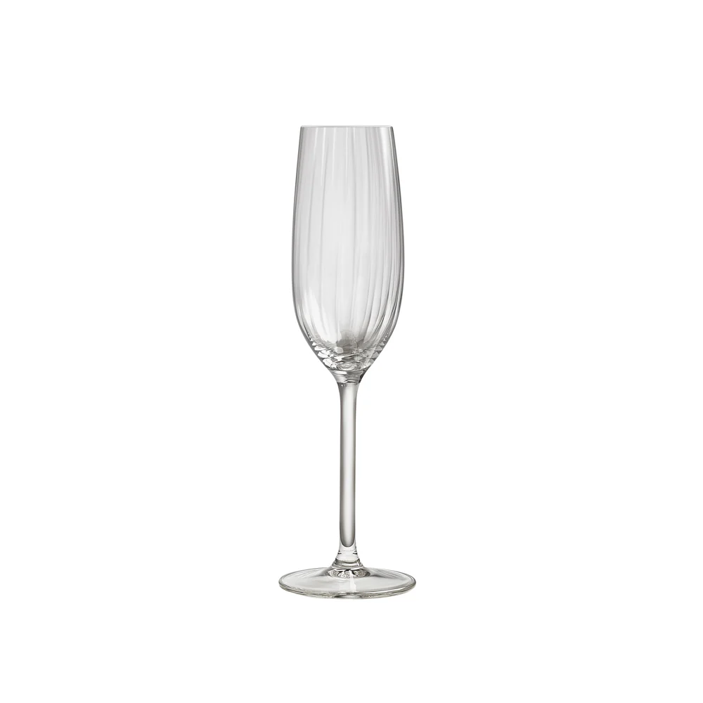 Plisse Champagne Glasses 210ml, Set of 4 - Image 5