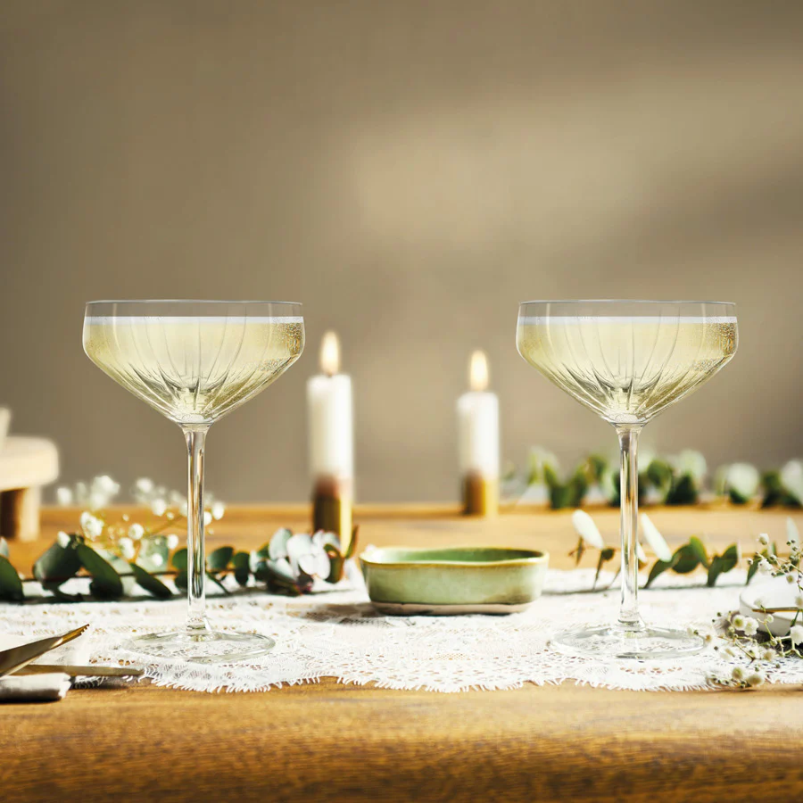 Plisse Coupe Glasses 285ml, Set of 4 - Image 2