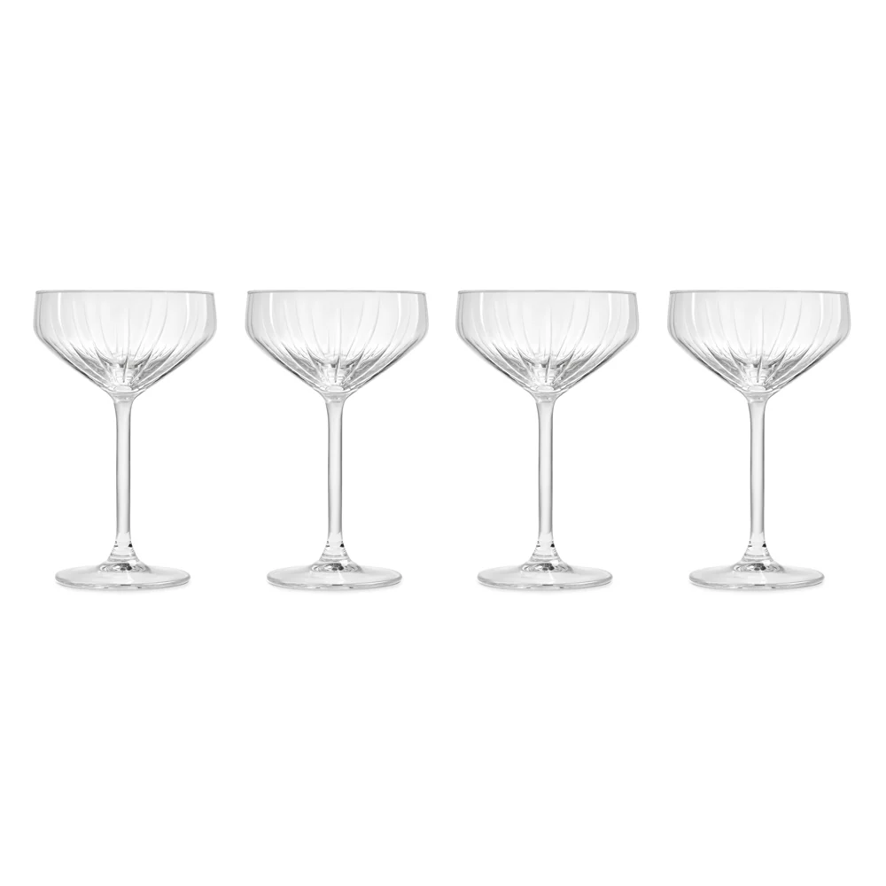 Plisse Coupe Glasses 285ml, Set of 4 - Image 3