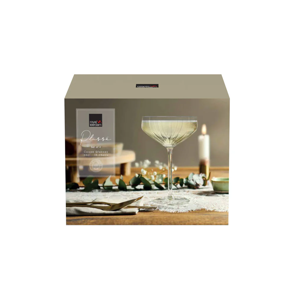 Plisse Coupe Glasses 285ml, Set of 4 - Image 4