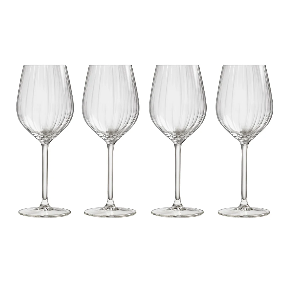 Plisse Red Wine Glasses 500ml, Set of 4 - Image 3