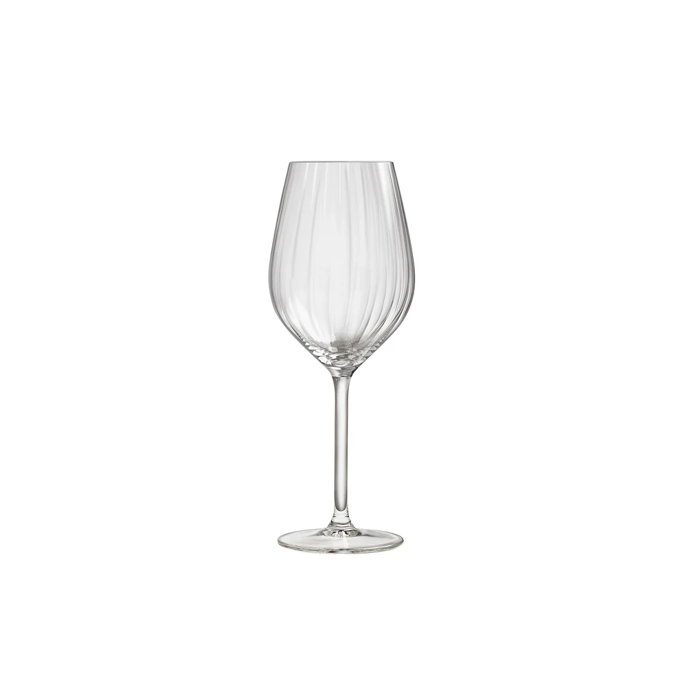 Plisse White Wine Glasses 380ml, Set of 4 - Image 5