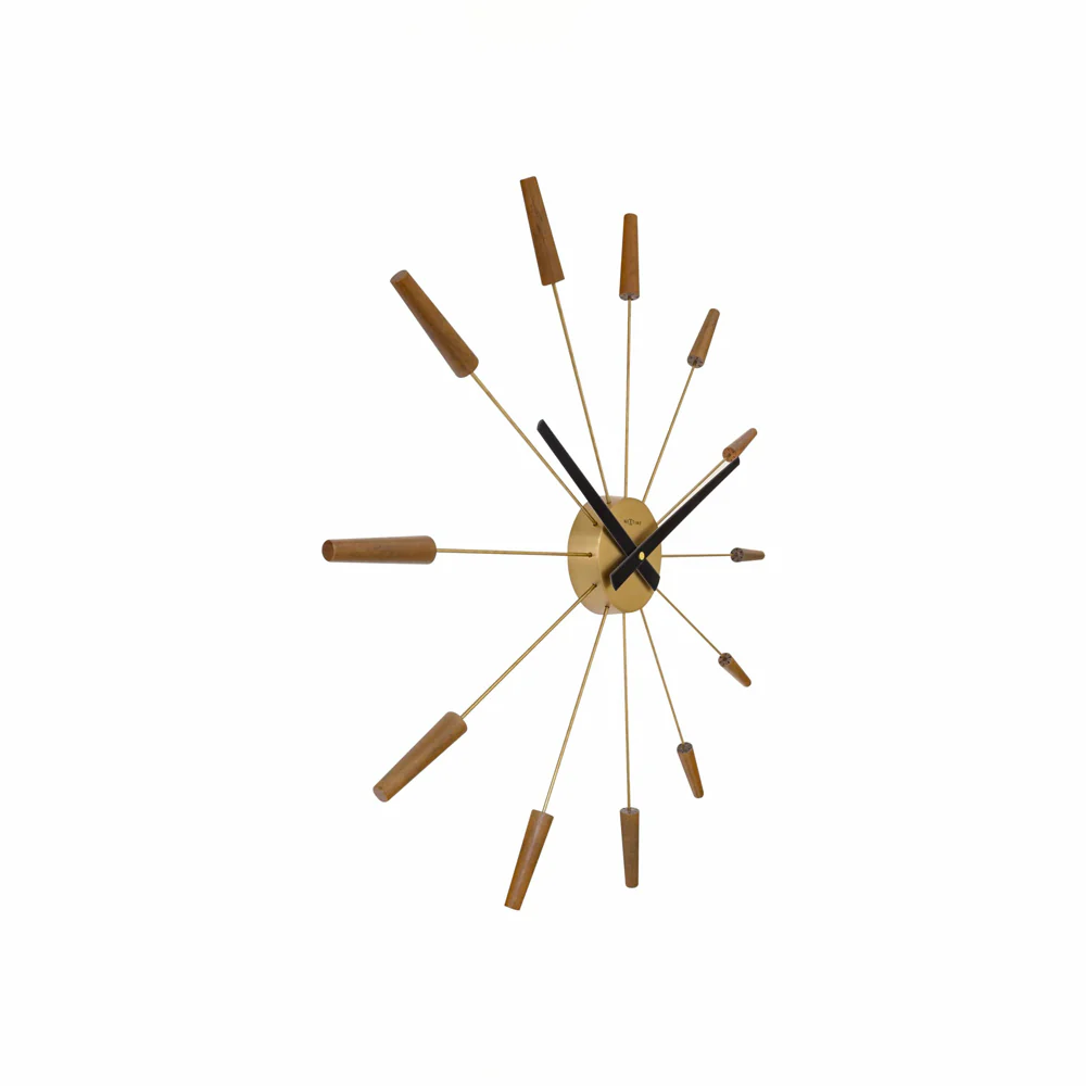 Plug-Inn Wall Clock 58cm - Wood - Image 3