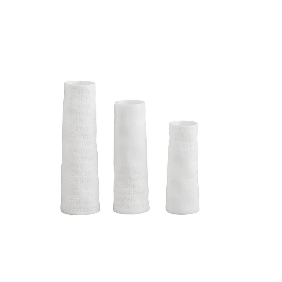 Poetry Porcelain Mini Vases, Set of 3 - Image 3