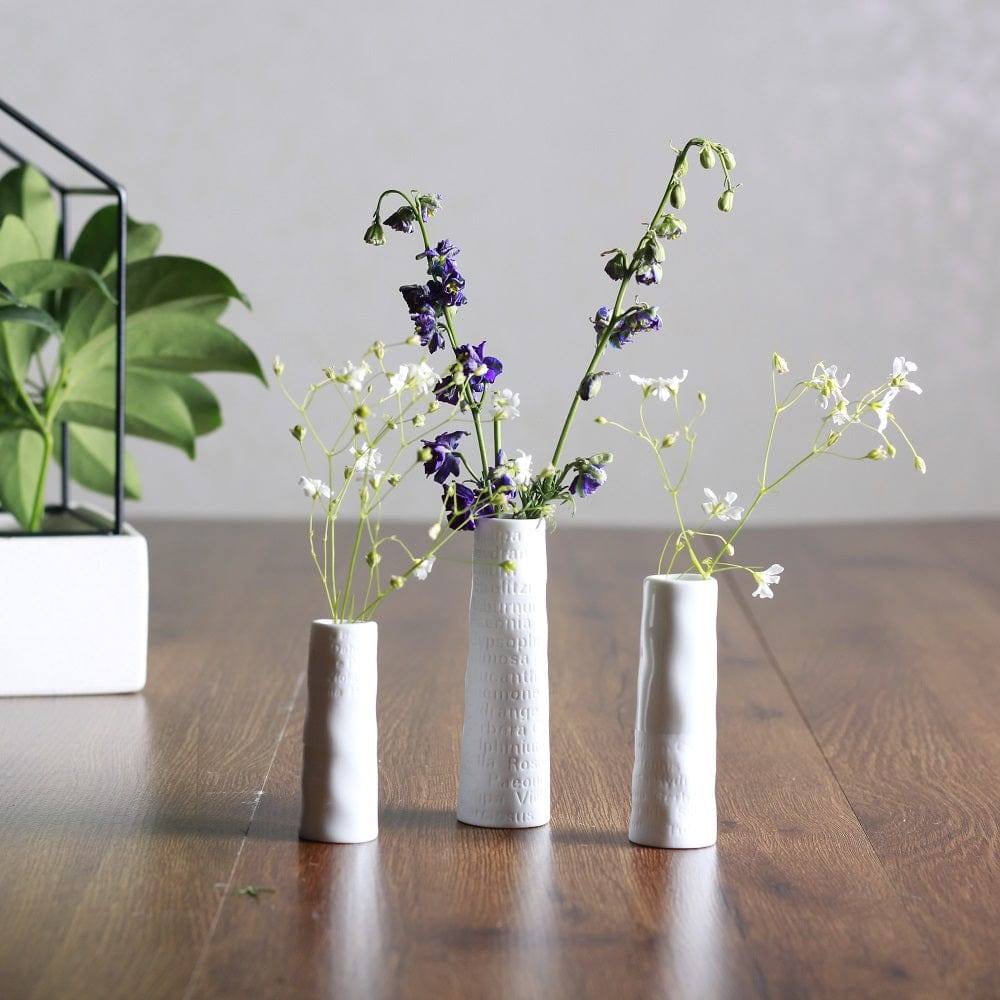 Poetry Porcelain Mini Vases, Set of 3 - Image 4