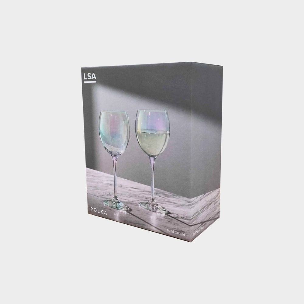 Polka Wine Glasses 400ml, Set of 2 - Mother of Pearl - Image 4