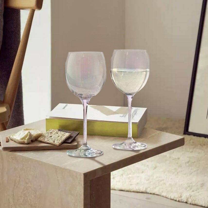 Polka Wine Glasses 400ml, Set of 2 - Mother of Pearl - Image 5