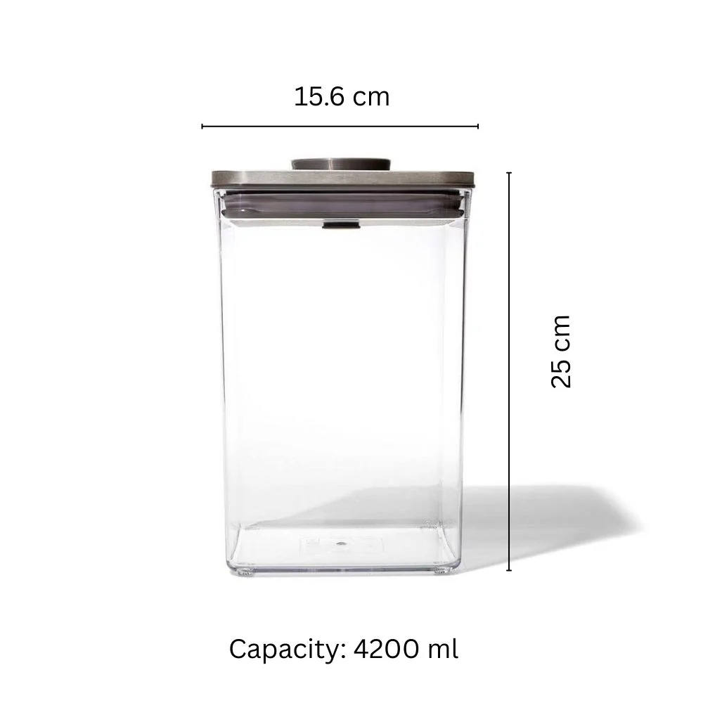 Steel POP Big Square Storage Container - 4200ml - Image 3