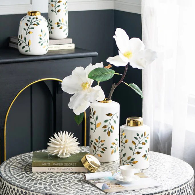 Porcelain Lidded Jar - Ash Leaves - Image 5