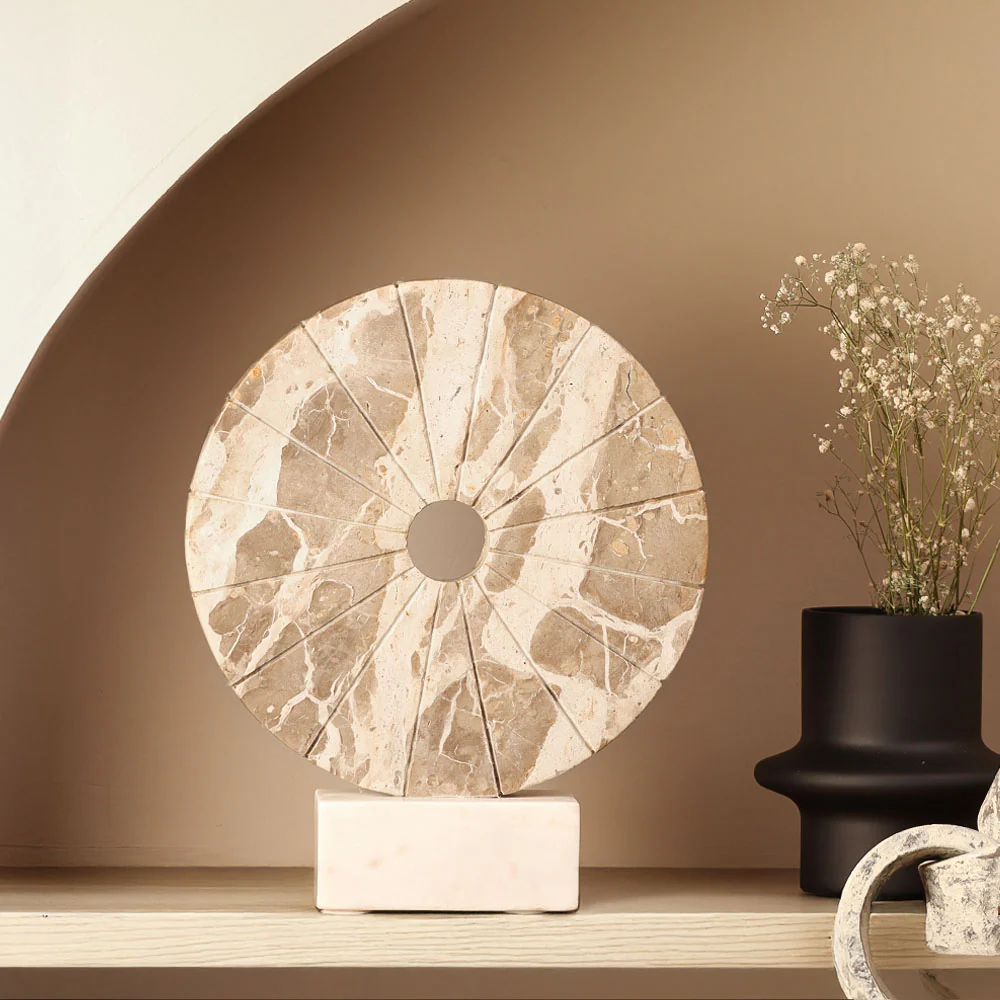 Porter Marble Decorative Sculpture - Sandstone White - Image 2