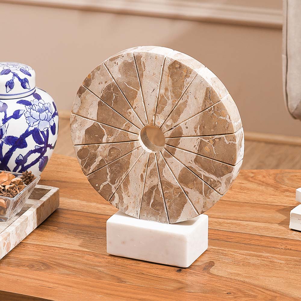 Porter Marble Decorative Sculpture - Sandstone White - Image 3