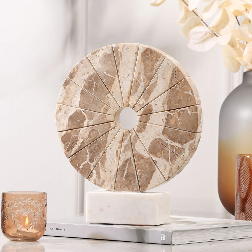Porter Marble Decorative Sculpture - Sandstone White - Image 4