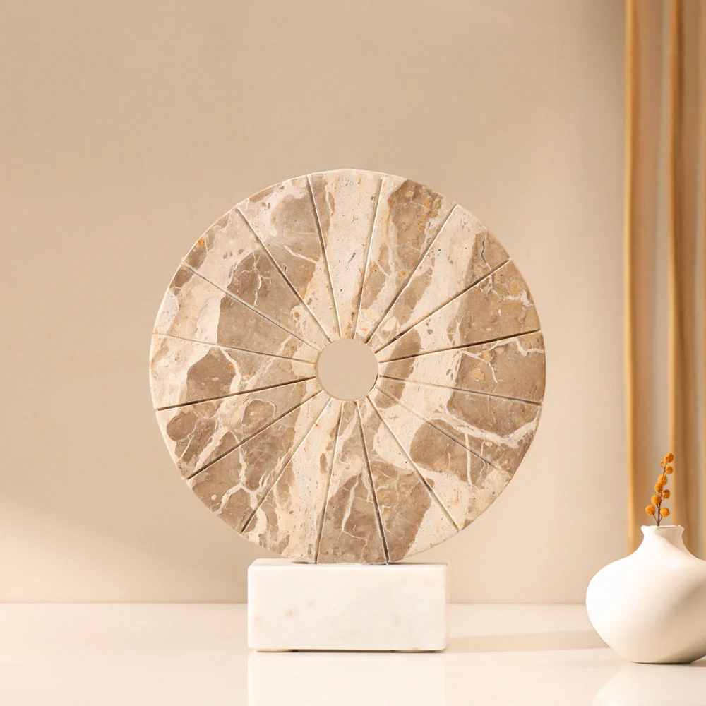 Porter Marble Decorative Sculpture - Sandstone White - Image 5